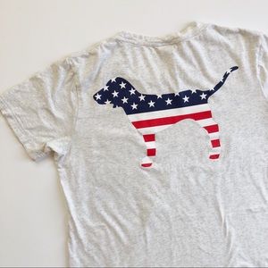 Victoria’s Secret Pink Flag Dog T-Shirt